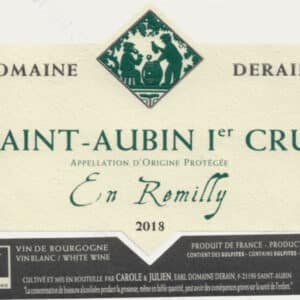 Saint-Aubin en Remilly blanc 2018 du domaine Dominique Derain