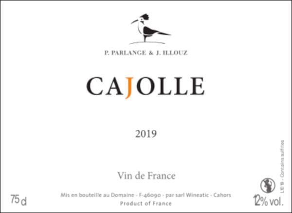 Cajolle 2019; un vin nature de Cahors élaboré par Jérémy Illouz composé de 100% de Jurançon noir