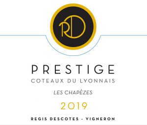 Prestige Blanc "Les Chapèze" 2019, 100% Chardonnay, vin nature de Régis Descotes, Coteaux du Lyonnais