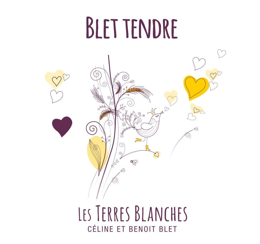 "Blet Tendre" issus du cépage Chenin et élaboré par le domaine "Les Terres Blanches" à Oiron dans la Loire