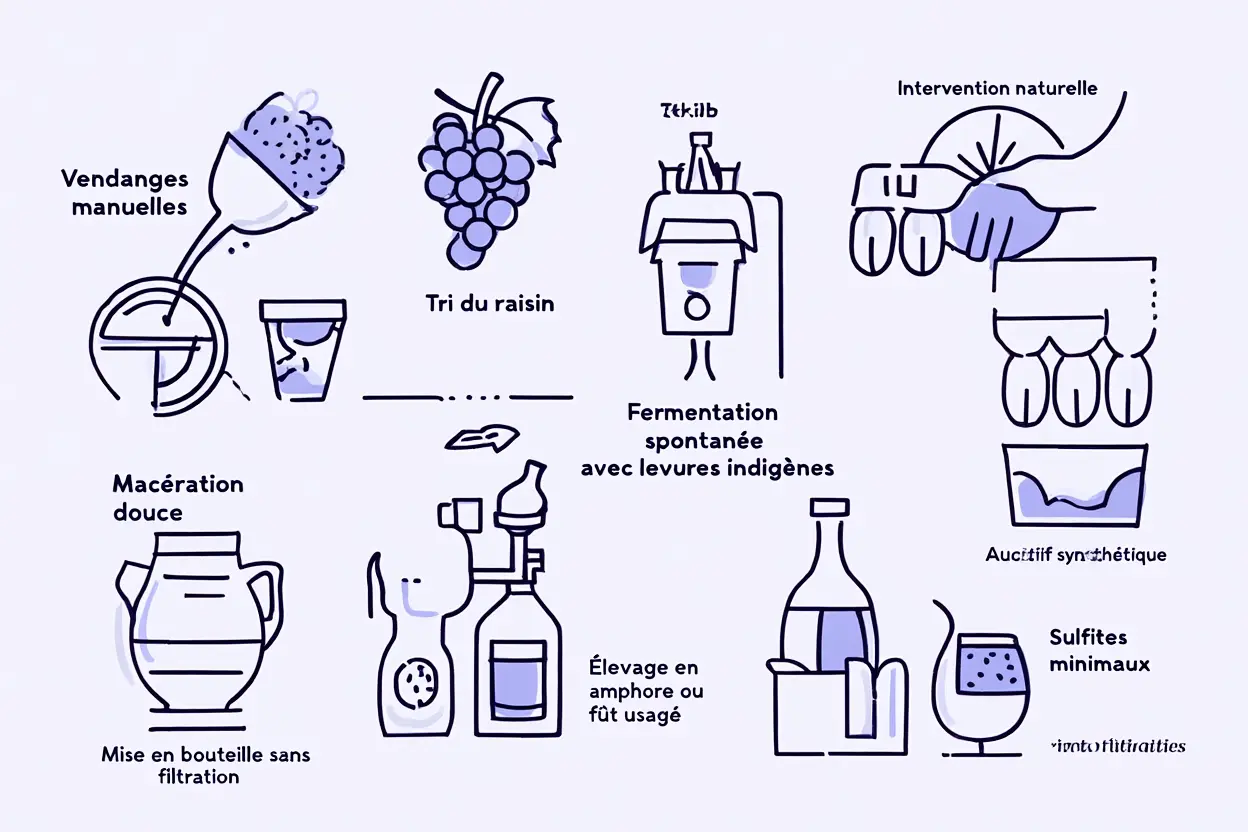 Processus de vinification biodynamique