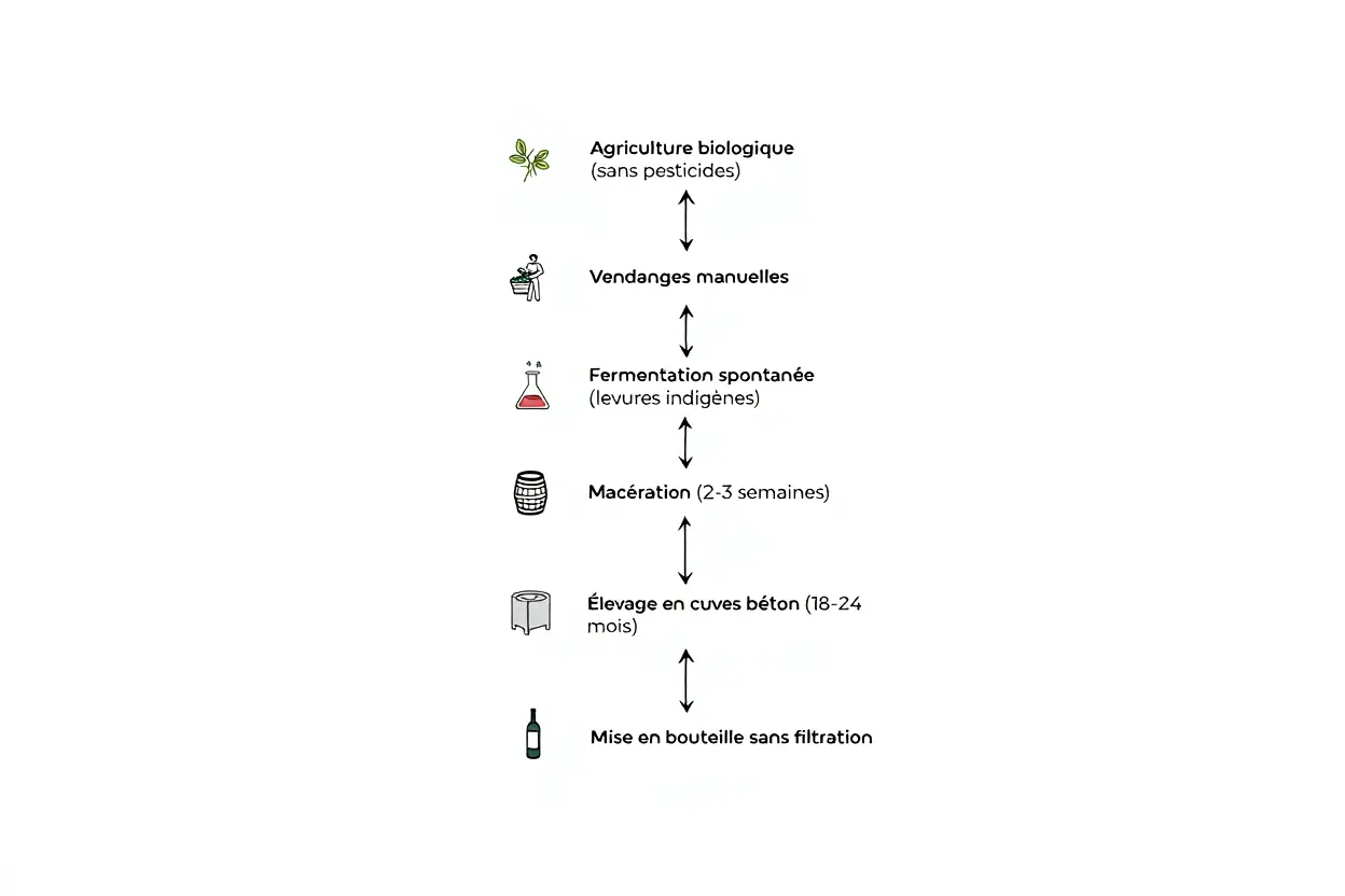 Processus de production du vin naturel