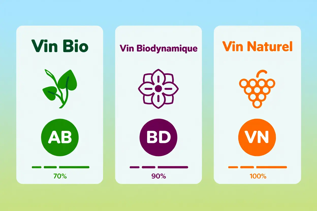 Comparaison des types de vins biologiques